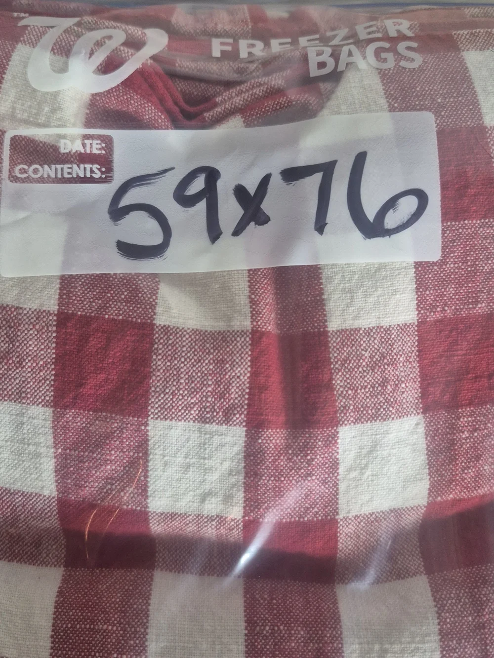 Hobby Lobby Red and White Gingham Kitchen Tablecloth 59x76